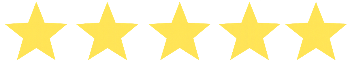 Five yellow stars on a white background