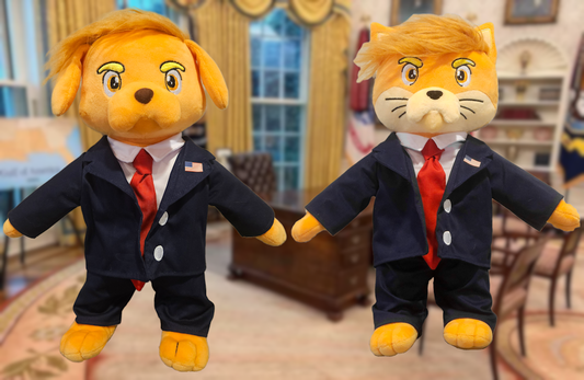 Pawsident Trumpaw Cat & Dog Plush Bundle – Collector’s Gift Set